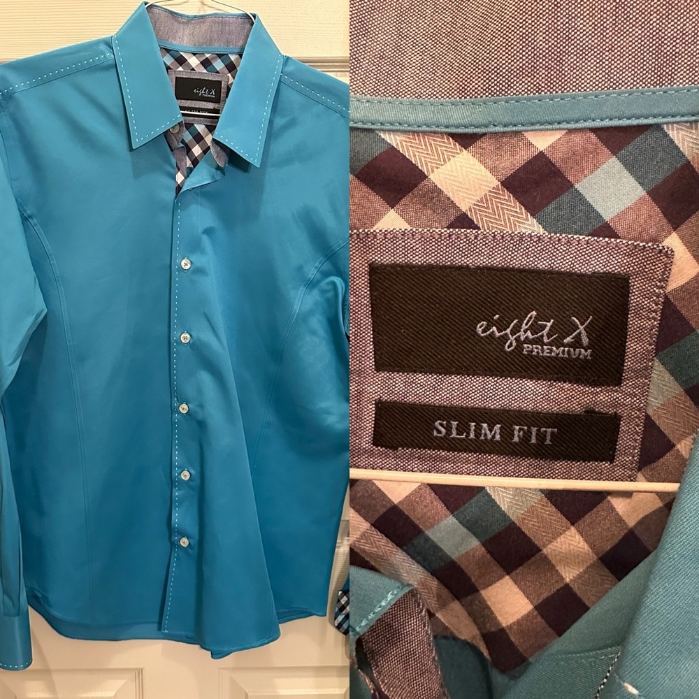 Men's Blue Slim Fit Shirt